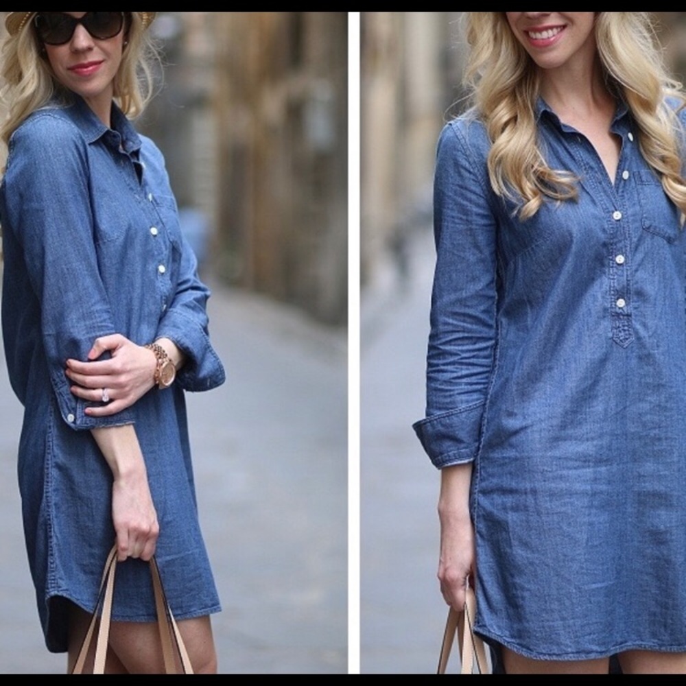 J Crew Denim T-Shirt Dress